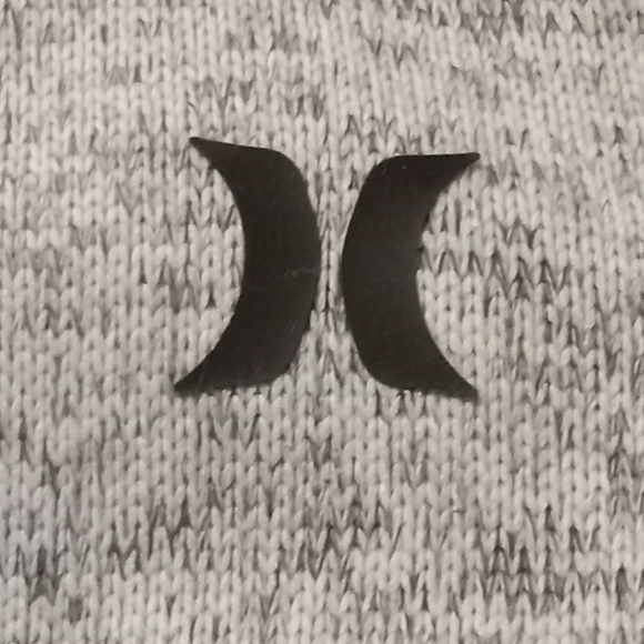 Hurley Zip Hoodie Sweater Grey w/ Black Flecks Kid L 2 Pocket Fleeced Lined Hood - Picture 4 of 12